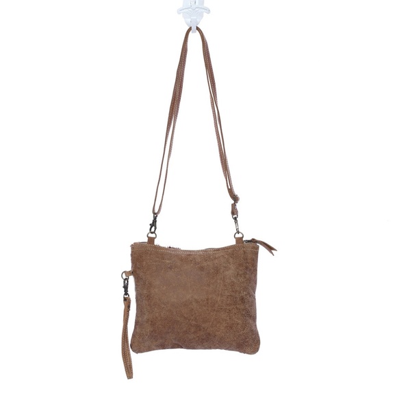 NEW Cow Hide & Leather Crossbody Shoulder Bag - Picture 6 of 8